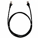 Cabo de Rede UTP (Patch Cord) RJ45 Cat 5e - 2.5 metros - Preto - Plus Cable PC-ETHU25BK