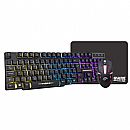 Kit Gamer K-Mex - Teclado KM5228 + Mouse MOA834 + Mousepad Fxx - Iluminação Rainbow