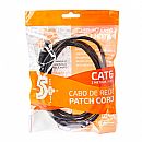 Cabo de Rede FTP (Patch Cord) RJ45 Cat 6 - Blindado - 2 metros - Preto - Chip SCE - 018-1086