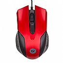 Mouse Bright - 1000dpi - Preto e Vermelho - USB - 02210