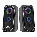 Caixa de Som 2.0 Fortrek Blackhawk - 6W RMS - Iluminação LED - Conector P2 - 73403