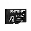 Cartão 64GB Micro SDXC - Classe 10 - Velocidade até 80MB/s - Patriot LX Series PSF64GMDC10