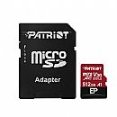 Cartão 512GB Micro SDXC com Adaptador SD - Classe 10 U3 - Velocidade até 100MB/s - Patriot Ep Series PEF512GEP31MCX