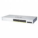 Switch 24 Portas Cisco Business 220 - Gerenciavel - 24 portas Gigabit + 4 portas SFP - CBS220-24T-4G-NA