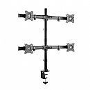 Suporte para 4 Monitores / TVs até 27" ELG - com Regulagem de Altura e Ângulo - Fixação na mesa - Padrão VESA - F160ND4