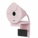 Web Câmera Logitech Brio 300 - Videochamada e Gravações em Full HD - Rosa - 960-001446