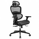 Cadeira de Escritório DT3 Alera+ Black - Assento Deslizável - Encosto Reclinável 132° - Apoio de Cabeça Ajustável - Preta - 13719-1