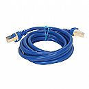 Cabo de Rede FTP (Patch Cord) RJ45 Cat 7 - Blindado - 2.5 metros - Azul - Plus Cable CAT725BL