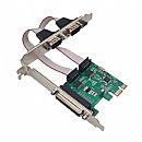Placa PCI Express com 2 Portas Serial DB9 e 1 Paralela - Acompanha Espelho Low Profile - F3 JC-PCI-PRS