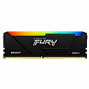 Memória 16GB DDR4 3200MHz Kingston Fury Beast RGB - XMP 3.0 - CL16 - Preto - KF432C16BB12A/16