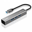 Adaptador USB 3.2 para Gigabit Ethernet - LAN RJ45 - 3 USB 3.2 - Comtac 24129466