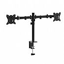Suporte para 2 Monitores / TVs até 27" - Rotação, Inclinação e Giro - Organizador de Cabos - Padrão VESA - Arcticus SM1703
