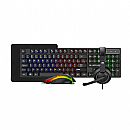 Kit Gamer Bluecase Play - Teclado + Mouse + MousePad + Headset - LED Rainbow - BGHPKM-01BX