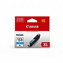 Cartucho Canon Ciano - CLI-151 XL C - para Impressoras iP7210 / iP8710 / iX6810 / MG5410 / MG5510 / MG5610 / MG7510 / MX721 Cartucho Canon Ciano - CLI-151 XL C - para Impressoras iP7210 / iP8710 / iX6810 / MG5410 / MG5510 / MG5610 / MG7510 / MX721