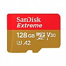 Cartão 128GB Micro SD - Classe 10 - 100MB/s - com Adaptador - SanDisk Extreme - SDSQXAA-128G-GN6AA Cartão 128GB Micro SD - Classe 10 - 100MB/s - com Adaptador - SanDisk Extreme - SDSQXAA-128G-GN6AA