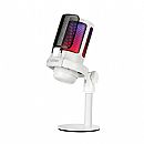 Microfone Gamer Fortrek MIC10 - USB - Direcional Cardioide - Tela Antissopro - Branco - 86961 Microfone Gamer Fortrek MIC10 - USB - Direcional Cardioide - Tela Antissopro - Branco - 86961