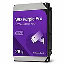 HD 26TB SATA - 7200RPM - 512MB Cache - Western Digital Purple Pro Surveillance - WD260PURP - Ideal para Vigilância HD 26TB SATA - 7200RPM - 512MB Cache - Western Digital Purple Pro Surveillance - WD260PURP - Ideal para Vigilância