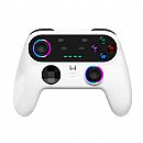 Controle Wireless Warrior Ultra Pro JS0092 - Motores de Vibração - Iluminação RGB - Bluetooth 5.3 - Branco Controle Wireless Warrior Ultra Pro JS0092 - Motores de Vibração - Iluminação RGB - Bluetooth 5.3 - Branco