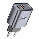 Carregador de Parede USB e USB-C - Hrebos CRG-232CC - 20W - Carregamento Rápido - Com Cabo - Cinza Carregador de Parede USB e USB-C - Hrebos CRG-232CC - 20W - Carregamento Rápido - Com Cabo - Cinza