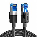 Cabo de Rede FTP (Patch Cord) RJ45 Cat 8 - Blindado - Revestimento em Nylon Trançado - 2 metros - Preto - Ugreen 80431