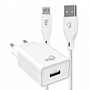 Carregador de Parede USB - com Cabo Micro USB - Branco - ELG KT510WC