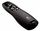 Apresentador de Slides Logitech R400 - Controle sem Fio com Laser Vermelho - Receptor USB - Alcance 15 metros - 910-001354
