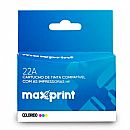 Cartucho compatível HP 22XL Colorido - C9352A - Maxprint 6111645 - para 1415/ 1417/ 4315/ 4355/ J3680/ J5520/ 3910/ 3915/ 3918/ 3920/ 3930/ 3930v/ 3938/ 3940/ D1320 / D1330 / D1341 / D1360 - Outlet