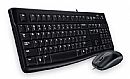 Kit Teclado e Mouse USB Logitech Desktop MK120 - ABNT2 - Preto - 920-004429