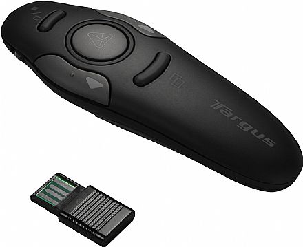 Apresentador de Slides Targus AMP16US - Controle sem Fio com Laser - Receptor USB - Alcance até 9m