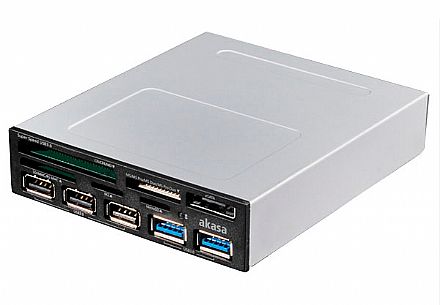 Leitor de Cartão de Memória Akasa com Interface USB3.0 - AK-ICR-17