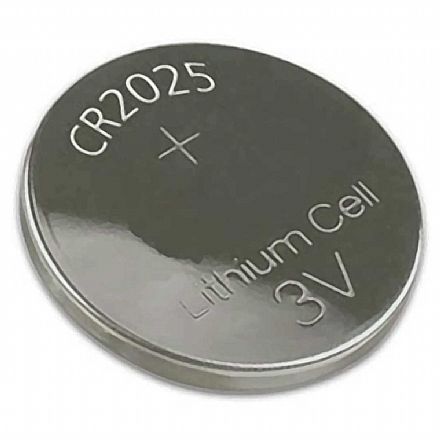 Bateria de Lítio CR2025 - tipo moeda - ALB64013 - Unidade - para alarmes automotivos, calculadoras e câmeras