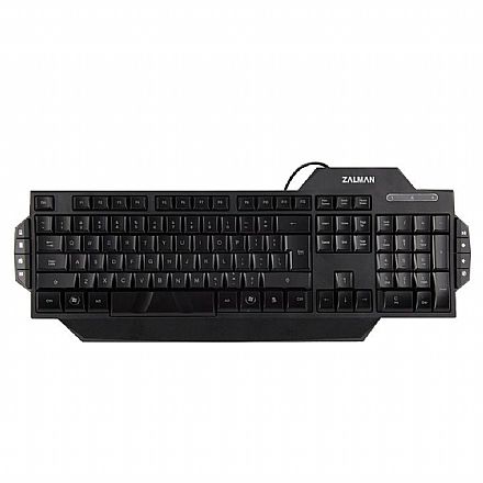 Teclado Zalman ZM-K350M - USB - 8 Teclas Multimídia - Padrão Português de Portugal