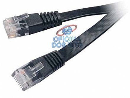 Cabo de Rede UTP (Patch Cord) RJ45 cat 6 - 1,0 metro - Slim - Akasa - AK-CBNW01-10BK