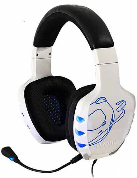 Headset Ozone Rage 7HX 7.1 White Edition - Conector USB - OZRAGE7HXW