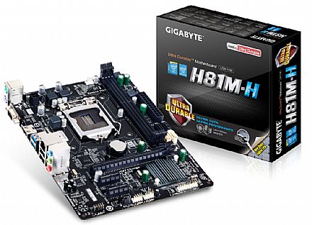 Placa Mãe Gigabyte GA-H81M-H (LGA1150 - DDR3 1600) - Chipset Intel H81 - HDMI/VGA - USB 3.0