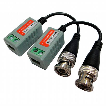 Conversor Transmissor Video Balun Passivo HD - 1 Canal Alcance máximo de até 600M