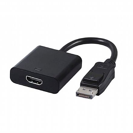 Cabo Adaptador Conversor DisplayPort para HDMI - 15cm (DisplayPort M X HDMI F)