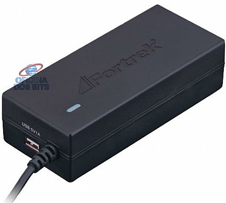 Fonte Universal para Notebook 90W Fortrek UNP290 - 19,5V - Com Porta USB