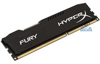 Memória 4GB DDR3 1600MHz Kingston HyperX Fury - Latência CL10 - Preto - HX316C10FB/4
