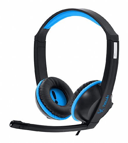 Headset Gamer PCYes Hawk - Conector P2 - com controle de volume - Azul - 21834