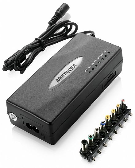 Fonte Carregador Universal para Notebook 90W Multilaser CB007 - Pontas Intercambiáveis