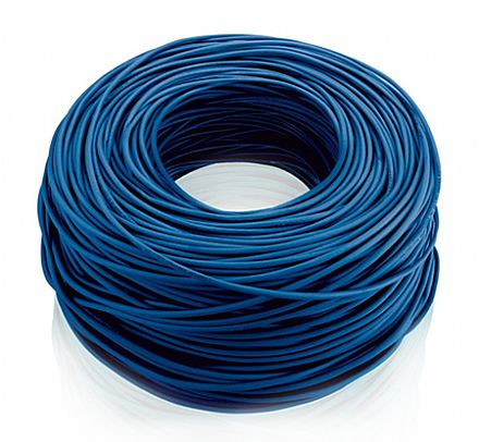 Cabo de Rede UTP CAT5e para Rede - Forceline - Homologado - Azul - Metro