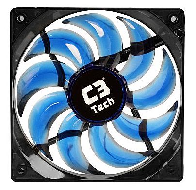 Cooler 120mm C3 Tech Storm - com LED Azul - F9-L100BL