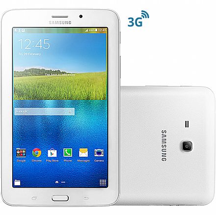 Tablet Samsung Galaxy Tab E T116 3G - Tela 7", Android, Wi-Fi, 8GB, Quad Core - Branco - SM-T116BU