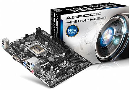 Placa Mãe ASRock H81M-HG4 (LGA 1150 - DDR3 1600) - Chipset Intel H81