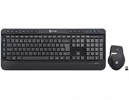 Kit Teclado e Mouse sem fio Vinik CMW200 BK