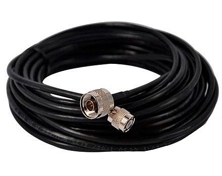 Cabo Coaxial PigTail - 10 metros - Montado - Conector N Macho x SMA Macho Reverso (Macho pino Fêmea)