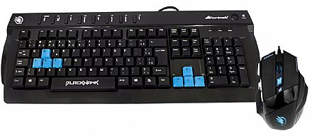 Kit Teclado e Mouse Gamer Fortrek - Teclado Gamer Fortrek Black Hawk - GK702 + Mouse Gamer Fortrek Black Hawk - 2400dpi - OM703