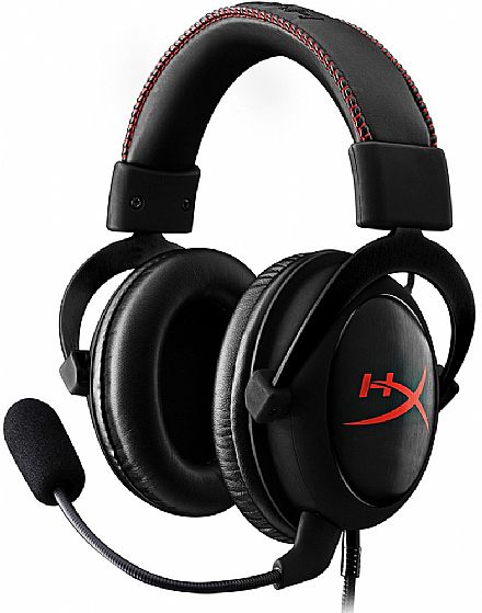 Headset Gamer Kingston HyperX Cloud Core - Conector P2 - Preto e Vermelho - KHX-HSCC-BK-LR