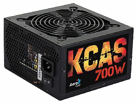 Fonte 700W AeroCool KCAS - PFC Ativo - Eficiência 85% - 80 PLUS® Bronze - EN53381